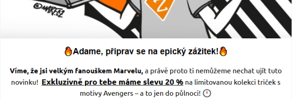 E-mail marketing - příklad E-mail marketing příklad