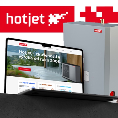 HotJet - moderní web v konkurenčním prostředí tepelných čerpadel