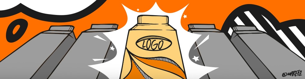 veselá ilustrace v oranžových barvách