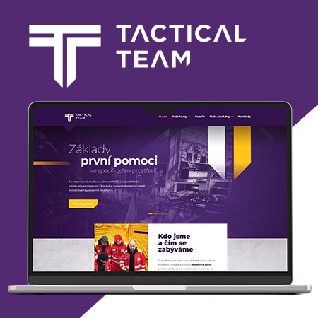 Tactical Team – web a firemní identita pro kurzy první pomoci od nuly