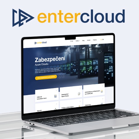 EnterCloud: čistý B2B design a funkční web
