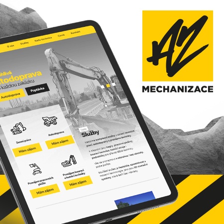 AZ mechanizace: Nový web pro značku, která stojí za svým slovem