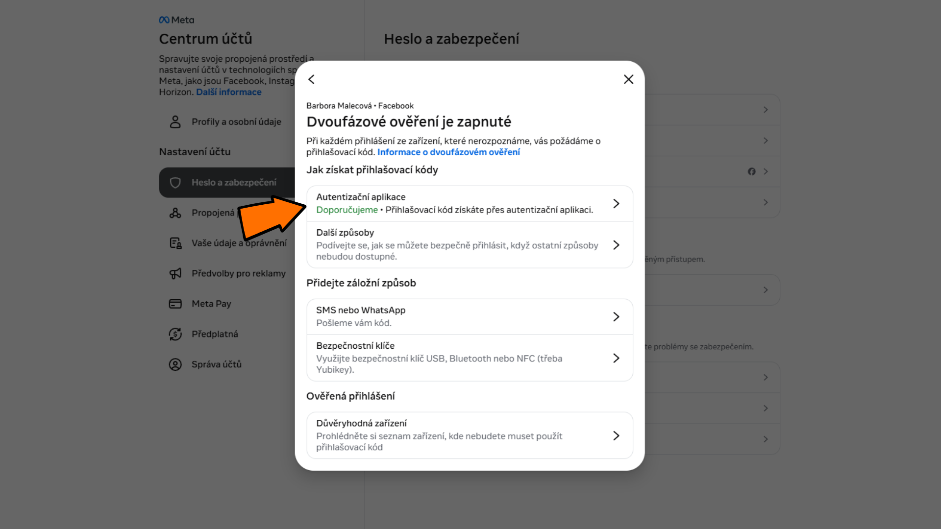 Jak nastavit dvoufázové ověření? Krok 4