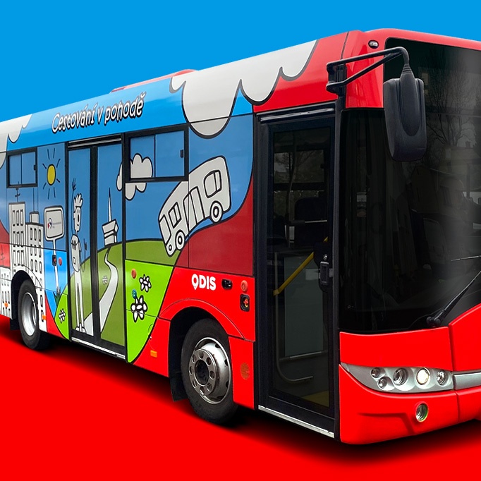 Polep autobusu pro veřejnou dopravu